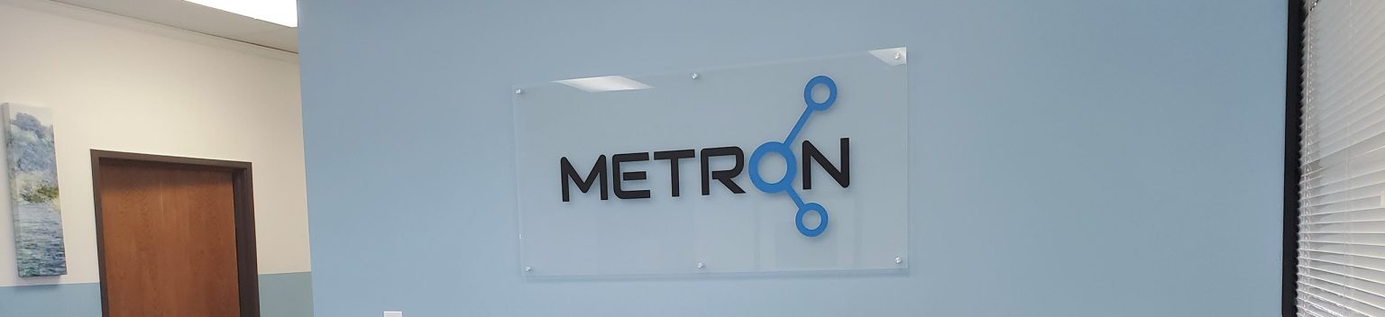 Metron sign on a wall