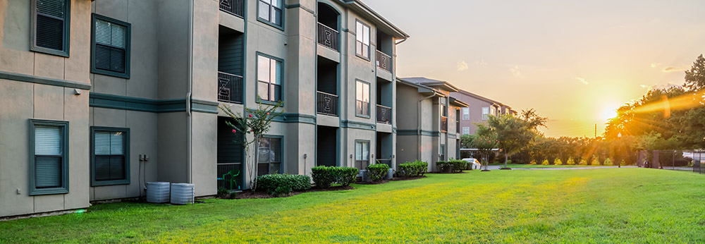 Garden-style apartment building