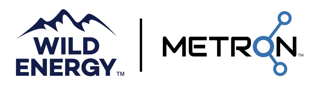 Wild Energy and Metron company logos together